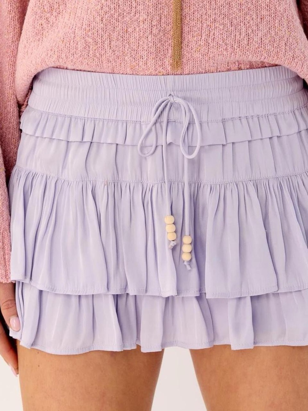Lavender Tiered Ruffle Harmony Frill Short by Flannel